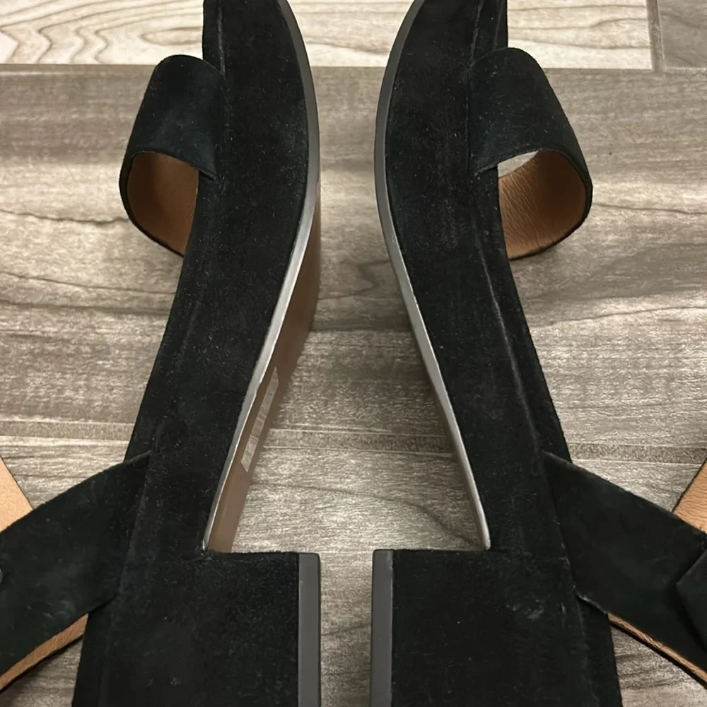 Madewell Lina Platform Sandals - True Black Suede - Picture 8 of 15